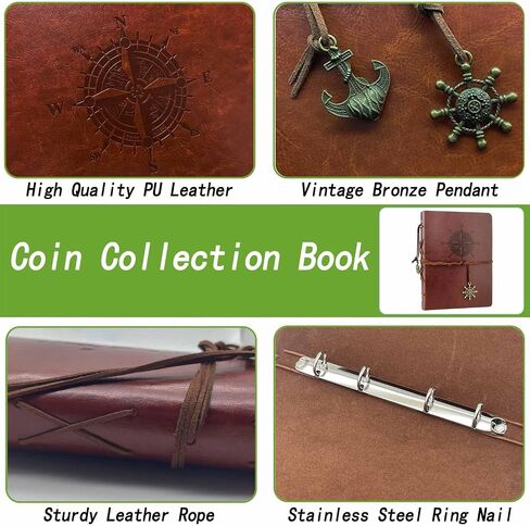 460 Coin Pockets & 30 Sleeves Paper Money Collection Album Book Holder in Kuwait