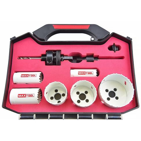 MaxTool 11 قطعة طقم منشار ثقب الكوبالت الكهربائي HSS M3 طقم منشار ثقب ثنائي المعدن 44 مم طقم منشار ثقب معدني عميق ثنائي المعدن؛ BMS03W44E11 in Kuwait