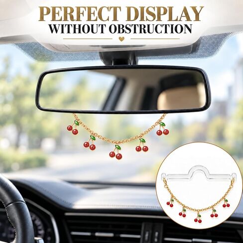 10 Pack Rearview Mirror Charm Hangers, Clear Acrylic Car Ornament Hooks for Hanging Pendants, Charms, Crystals & Decorations, DIY Car Mirror Accessories in Kuwait