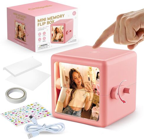 Chilpals Mosaic Photo Frame DIY Craft Kit Memory Magic Box for Girls, Pink in Kuwait