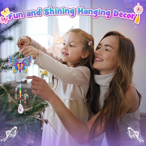 WethCorp Diamond Painting Arts and Crafts for Kids Ages 8-12,Birthday Gifts for 6 7 8 9 10-12 Year Old Girls Diamond Art Kits for Adults Teen Girl Gifts Trendy Stuff Wind Chimes Home Decor (4 PCS) in Kuwait