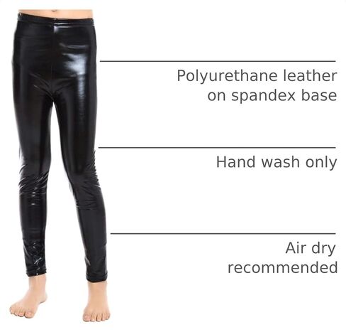 Aaronano Little Girls' Metallic Color Shiny Stretch Leggings in Kuwait