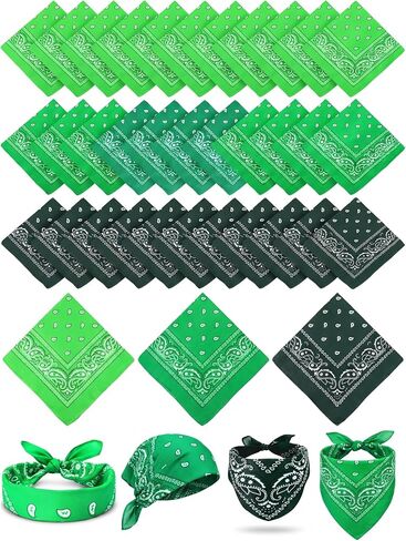 Unittype 36 Pieces Paisley Bandana Novelty Headband Square Scarf Cowboy Bandanas for Halloween Party Costume in Kuwait