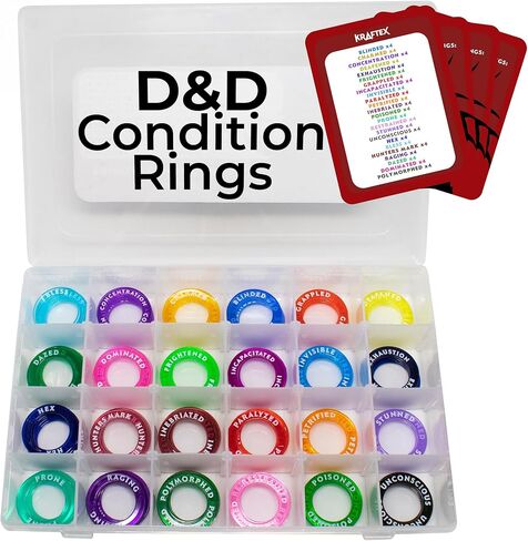 DND Condition Rings [96pcs]: Accessories for Dungeon Masters to Track Spell Effects. Condition Markers D&D Accessories use as DND Tokens, Ring Status Markers or DM Tools. in Saudi Arabia