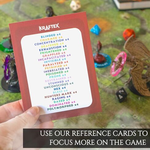 DND Condition Rings [96pcs]: Accessories for Dungeon Masters to Track Spell Effects. Condition Markers D&D Accessories use as DND Tokens, Ring Status Markers or DM Tools. in Saudi Arabia