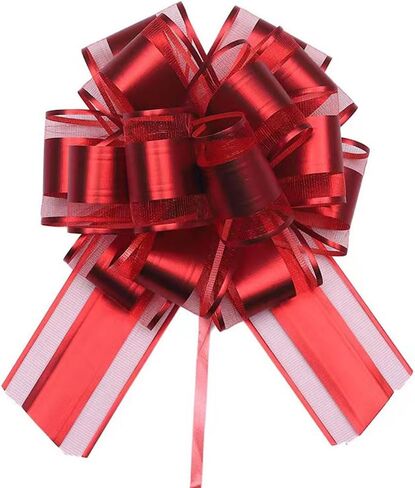 HQJAXJ 6 PCS Pull Bows,Gold Gift Bows for Presents 6 inch Pull Bow for Gifts Wrapping Party Gift Boxes Bow Basket Packaging Bows for Valentine's Day Presents Flower Decorations (gold) in Kuwait