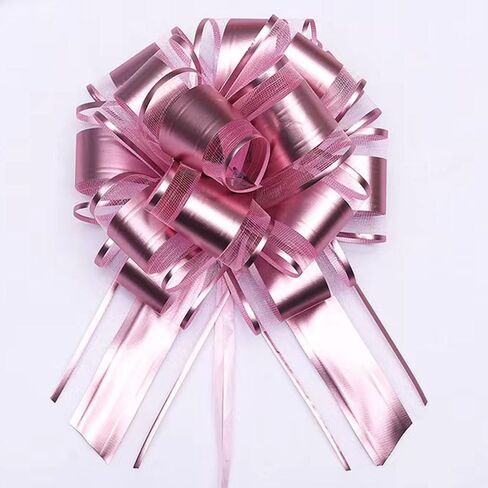 HQJAXJ 6 PCS Pull Bows,Gold Gift Bows for Presents 6 inch Pull Bow for Gifts Wrapping Party Gift Boxes Bow Basket Packaging Bows for Valentine's Day Presents Flower Decorations (gold) in Kuwait