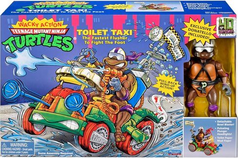 TEENAGE MUTANT NINJA Turtles Toilet Taxi with Donnie by Playmates Toys in Saudi Arabia