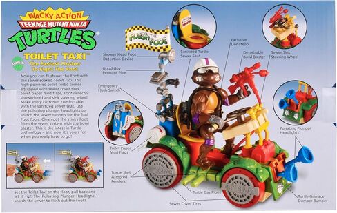 TEENAGE MUTANT NINJA Turtles Toilet Taxi with Donnie by Playmates Toys in Saudi Arabia