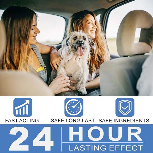 Lunza Motion Sickness for Dogs (26-75 lbs), Dog Car Sickness Medicine for Nausea, Vomiting, Drooling, Whining and More, Non-Drowsy, 20 Tablets in Saudi Arabia