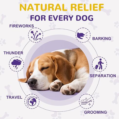 Melatonin for Dogs - Dog Sleep Aid Calming Chews for Small and Large Dogs - Natural Hemp Dog Sleep Aid, Puppy Sleeping Pills for Anxiety, Stress, Separation, Barking, Fireworks,150 ct in Kuwait