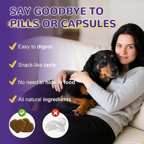 Melatonin for Dogs - Dog Sleep Aid Calming Chews for Small and Large Dogs - Natural Hemp Dog Sleep Aid, Puppy Sleeping Pills for Anxiety, Stress, Separation, Barking, Fireworks,150 ct in Kuwait