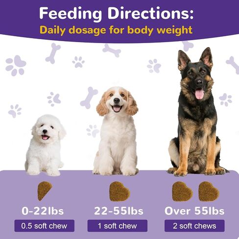 Melatonin for Dogs - Dog Sleep Aid Calming Chews for Small and Large Dogs - Natural Hemp Dog Sleep Aid, Puppy Sleeping Pills for Anxiety, Stress, Separation, Barking, Fireworks,150 ct in Kuwait