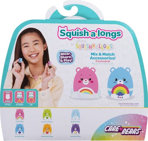 Squish-a-longs Care Bears Mini-Squish + Accessory 6-Pack (Grumpy Bear, Tenderheart Bear, Good Luck Bear, Harmony Bear, Bedtime Bear, Cheer Bear) in Saudi Arabia