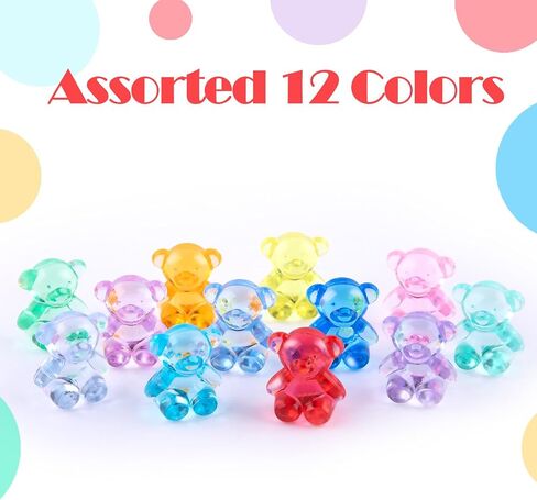 Niceup 360pcs Bear Mini Figurines to Hide, Bulk Plastic Counting Bears in Kuwait