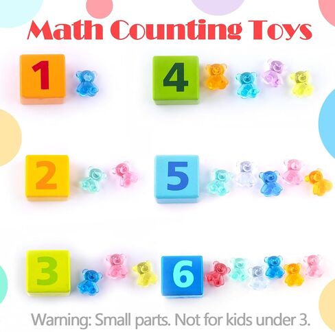 Niceup 360pcs Bear Mini Figurines to Hide, Bulk Plastic Counting Bears in Kuwait