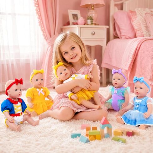 ECORELF 5 Sets Baby Doll Clothes, Princess Outfits for 14 16 Inch Dolls in Kuwait