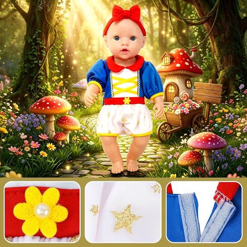 ECORELF 5 Sets Baby Doll Clothes, Princess Outfits for 14 16 Inch Dolls in Kuwait