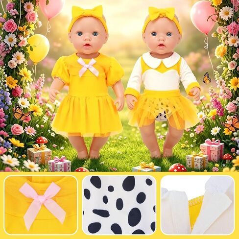 ECORELF 5 Sets Baby Doll Clothes, Princess Outfits for 14 16 Inch Dolls in Kuwait