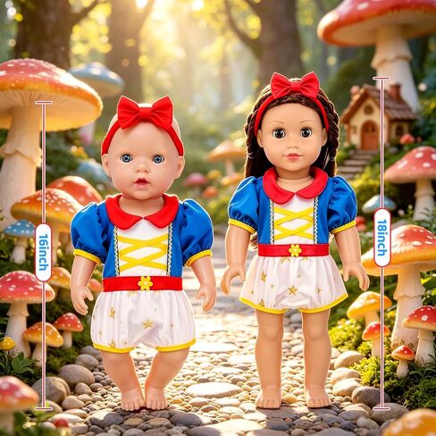 ECORELF 5 Sets Baby Doll Clothes, Princess Outfits for 14 16 Inch Dolls in Kuwait
