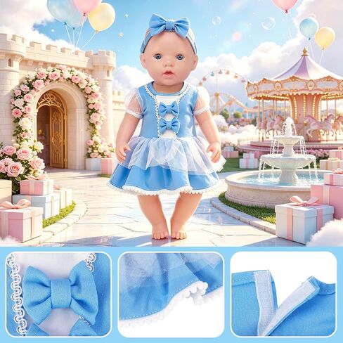 ECORELF 5 Sets Baby Doll Clothes, Princess Outfits for 14 16 Inch Dolls in Kuwait