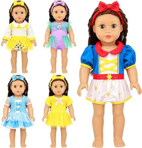 ECORELF 5 Sets Baby Doll Clothes, Princess Outfits for 14 16 Inch Dolls in Kuwait