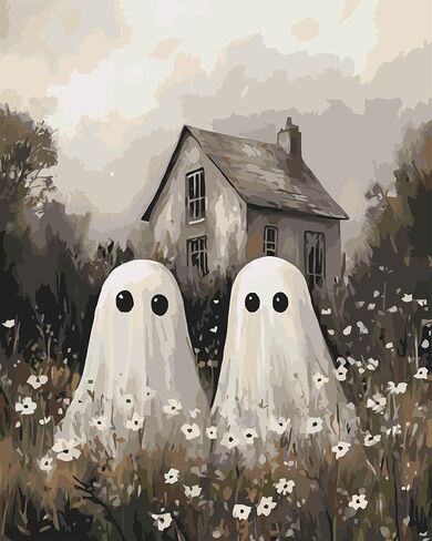 Gearock Halloween Ghost Paint by Numbers Kit for Adults, 16x20 Inch in Saudi Arabia