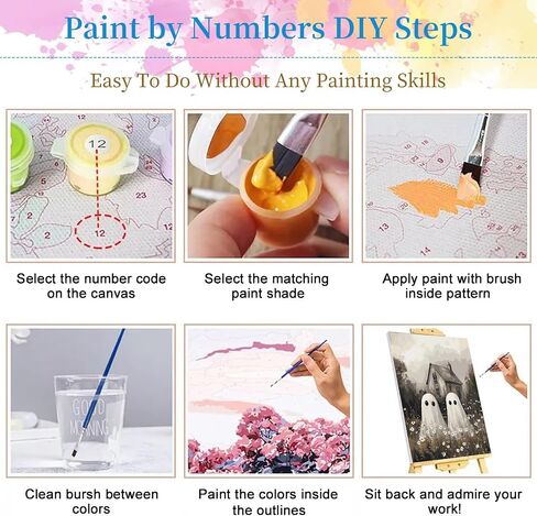 Gearock Halloween Ghost Paint by Numbers Kit for Adults, 16x20 Inch in Saudi Arabia