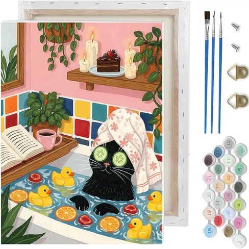 Halloween Paint by Numbers Kit for Adults,Ghost Paint by Number With Frame in Kuwait