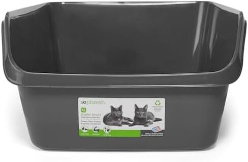 So Phresh by Petco Scatter Shield High-Back Litter Box Charcoal X-Large 24" L X 18" W X 10" H in Saudi Arabia