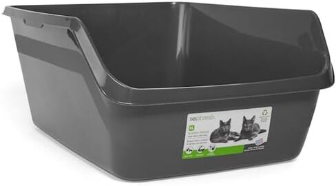 So Phresh by Petco Scatter Shield High-Back Litter Box Charcoal X-Large 24" L X 18" W X 10" H in Saudi Arabia