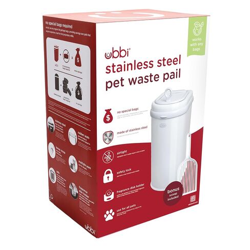 Ubbi Pet Waste Pail, White in Kuwait