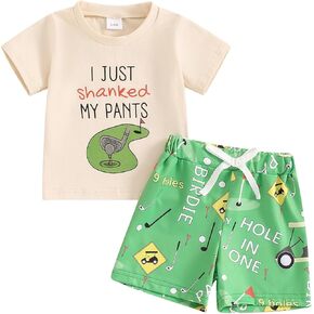 ملابس جولف للأطفال الصغار الأولاد والبنات تي شيرت بأكمام قصيرة للأب وسروال جولف قصير ملابس رياضية كاجوال للأطفال in Kuwait