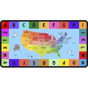 Genki - Classroom Rug for Kids - Education Classroom Carpet for Children - Colorful Seating Area - Large Elementary Classroom Rugs - Kids Seating for School Playroom | 6'6"x12'
