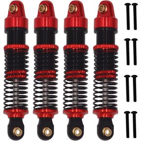 53mm Shocks Long Threaded Shock Absorbers, RC Shocks Upgrades for 1/18 Crawler TRX4M Defender, Bronco, K10 High Trail, F150 RC Crawler,Replacement for TRX4M Shocks the Traxxas 9763(RED)