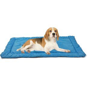 LUCKITTY Portable Camping Dog Bed - Outdoor Dog Bed Travel Waterproof Dog Mat for Extra Large Dogs Waterproof Washable Dog Pad, Blue
