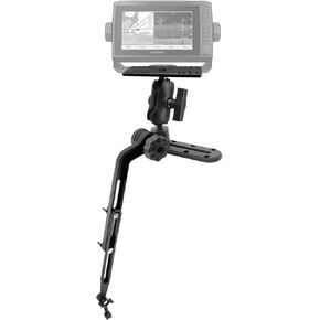 1.5" Ball Kayak Fish Finder Mount with Transducer Mounting Arm, Marine Electronic Mount Plate with Low Profile Track, Compatible with RAM Mounts, Scotty, Lowrance, Garmin