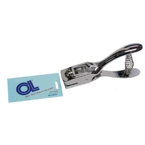 Slotted Hole Punch for attachments on ID Cards & Badges (Hole: 15mm x 3mm) Hand Held [Not for PVC or Polyester Cards]
