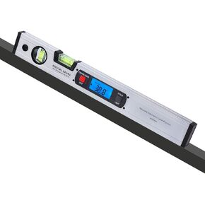 RISEPRO 16-inch Digital Spirit Level and Protractor, Torpedo Level, Inclinometer Angle Gauge Finder Bubbles Magnetic Base with Backlight