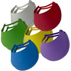 Foam Visors - Set of 12 Foam Visors with Coil Bands Bulk Visors Foam Visors for Kids Womens Visors Bulk Ladies Visors Foam Visors for Women Pool Party Favors Beach Party Favors Pool Party Supplies