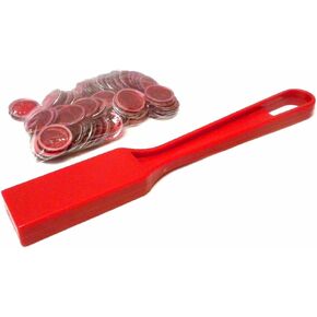 Bingo Magnetic Wand with 100 Chips - Red