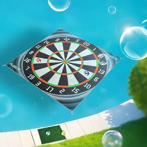 PLBBJH Floating Golf Green for Pool,𝗡𝗘𝗪 𝗗𝗘𝗦𝗜𝗚𝗡-Sticky Golf Balls,Hit Target Accurately,Ideal for 2-4 Golfers Competing and Improving Skills in Outdoor and Pool Games (47"x47" PRO-Dartboard)