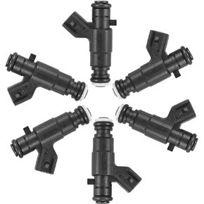 X AUTOHAUX 6pcs 0280156131 Flow Matched Fuel Injector for Cadillac CTS SRX 3.6L 2004-2006 for Cadillac STS 3.6L 2005-2006 for Buick LaCrosse 3.6L 2005-2008 for Buick Rendezvous 2004-2006 3.6L