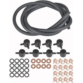 WFLNHB Fuel Injector Installation Return Line Kit Replacement for Ford Non-Powerstroke 1983-1988 - Fuel Injector Repair Kit 6.9L - 7.3L