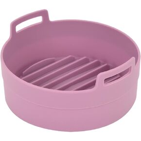 Premium Air Fryer Silicone Pot, Bowl, Basket | Food Safe Air Fryers Oven Accessories | Easy to Clean | Replacement of Parchment Liners | 6.3 inches in diameter, Gray