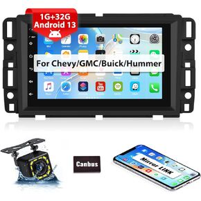 Android 13 Car Radio for GMC Sierra Yukon Chevrolet Buick Chevy Silverado, Zomolither 7" Touchscreen GPS Head Unit with Bluetooth iOS/Android Mirror Link WiFi FM/RDS SWC Dual USB+ Backup Camera in Saudi Arabia