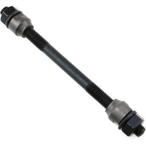 Meuey Lyot Bike Axle 130mm Bicycle Multiple Speed Front Hub Axle 5/16 Inch Black 26 tpi Hub Cone Lock Nut Washer Kit 1PCS