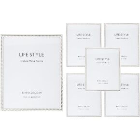 Concepts Value Pack of 6, Silver 4x6 Metal Rope Picture Frames for Family Photos And Wall Collages - Elegant Wall and Tabletop Decor in Bulk, Perfect for Preserving Precious Moments at Home