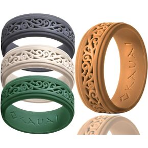KAUAI Silicone Wedding Rings for Men. Elegant. Timeless. Leading Brand for Comfort & Design in Mens Bands. Active Crossfit Workout Gym Band. Classic Unisex Couples Ring in Saudi Arabia
