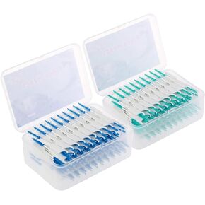 200PCS Interdental Brushes Double-Ended Silicone Toothpick Dual-Ended Dental Floss Pick with Silicone Bristles Disposable Dental Brushes Between Teeth